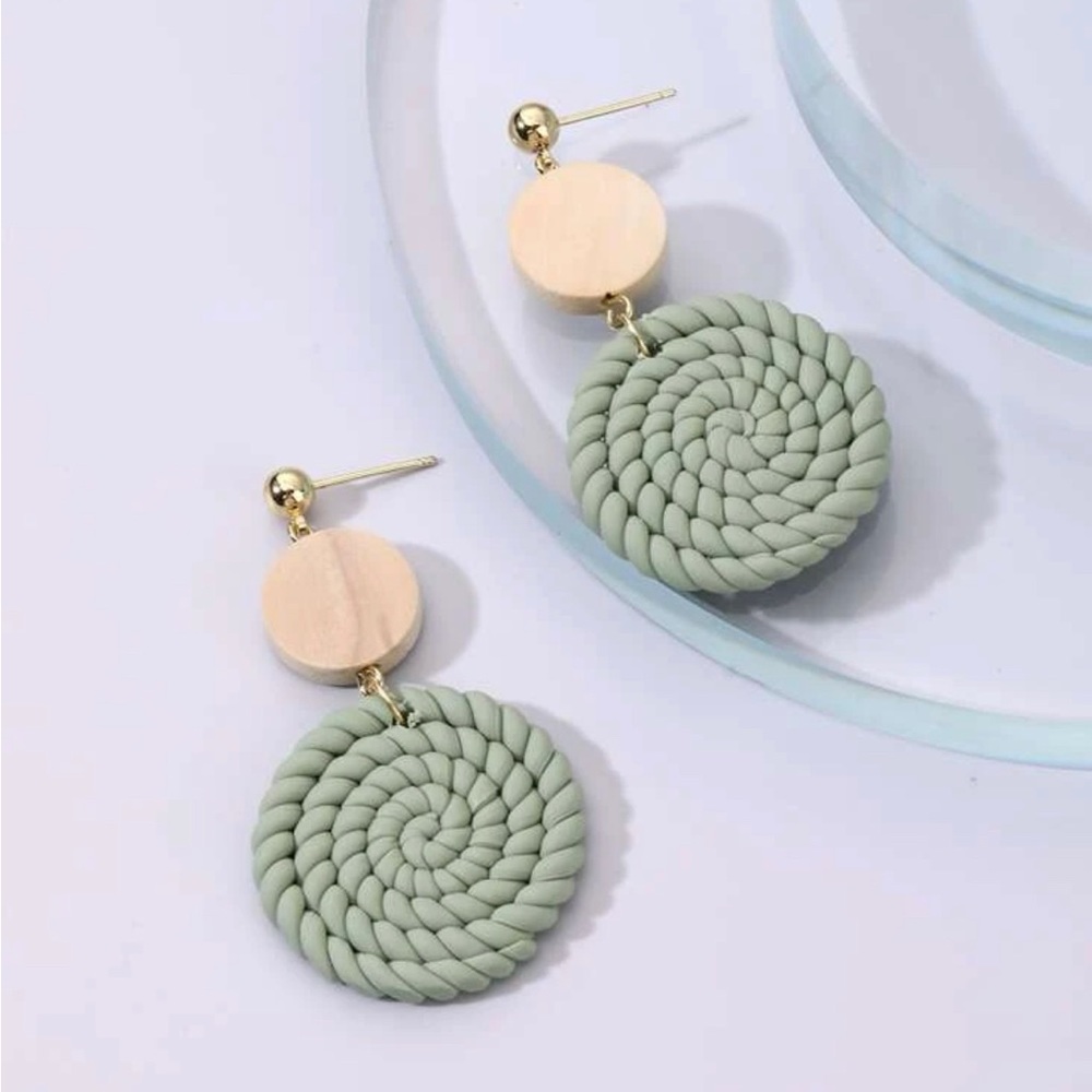 🆕 Twisted Clay Drop Earrings